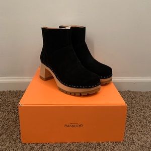 Swedish Hasbeens Nero Suede Boot sz 38 EU